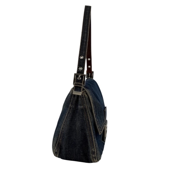 Fendi Denim Mamma Baguette Shoulder Bag - Picture 2 of 10